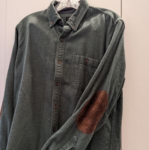 J. Crew Men's Wool Shirt with Elbow Patches